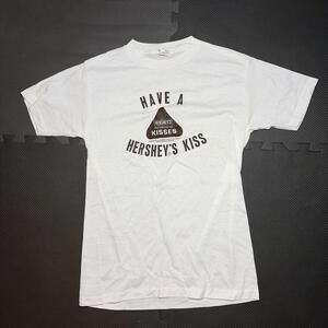 Vintage Have A Hershey's Kiss T-shirt size Large Single Stitch Thunderbird 80’s